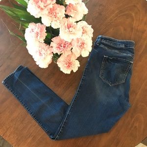 Medium-Dark Wash Hollister Super Skinny Jeans